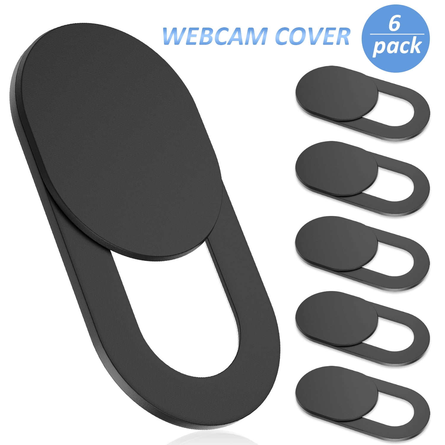Laptop Camera Cover Slide,[6 Pack] Ultra-Thin Webcam Camera Cover Compatible with MacBook,Laptop,PC,Computer,iMac,iPad, Cell Phone etc. 0.022in Thick Web Blocker Protect Your Privacy and Security