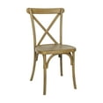 thumbnail image 2 of Flash Furniture Commercial Chestnut Indoor/Outdoor Wood Look Stackable Resin Cross Back Chair, 2 of 10