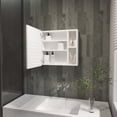 thumbnail image 7 of FM FURNITURE Minsk Modern Engineered Wood Medicine Cabinet with Mirror in White, 7 of 7