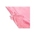 thumbnail image 4 of INSPIRE CHIC Women Satin V Neck Floral Lace Trim Sleepwear Nightgown Pajama Slip Dress Pink-lace XL, 4 of 6