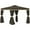 Coffee, variant on Outsunny 10' x 10' 2-Tier Patio Gazebo with Mesh Sidewalls, Beige