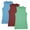 Light Blue / Burgundy / Light Green, variant on Mock Neck Cotton Blend Tank Top Everyday High-neck Women 3 Pack