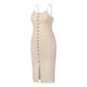 thumbnail image 2 of Vestido informal sin mangas Nikou Vestido de verano midi acanalado con botones para mujer, 2 of 8