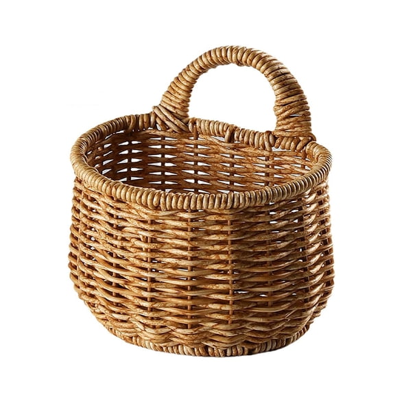 Hanging Wicker Basket, Hand-Woven Wood Storage Basket, Hanging Fruit Basket, Onion Storage, Decorative Basket, Fruit and Vegetable Storage For Garden Farmhouse Home