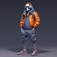 thumbnail image 2 of POINTERTECK Cool Skeleton Figures Sports Series Skull Resin Crafts Decorations Statue For Car Instrument Panel Desk Decoration, 2 of 6