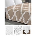 thumbnail image 6 of Modern Beige Geometric Full Size Flat Sheet, Wrinkleproof & Fadeproof Cooling Flat Bed Sheet Only, Abstract Art Morocco Aesthetic Breathable Soft Bedding Top Sheets 81 x 96 Inches, 6 of 8