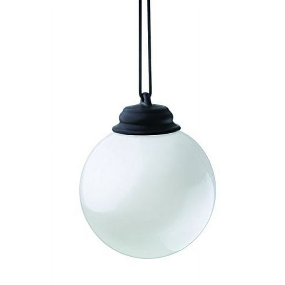 Xodus Innovations WP400 Battery Powered Hanging Decorative Outdoor LED Pulsing 5" Globe Light with Sensor Turns On at Dark, 5", White