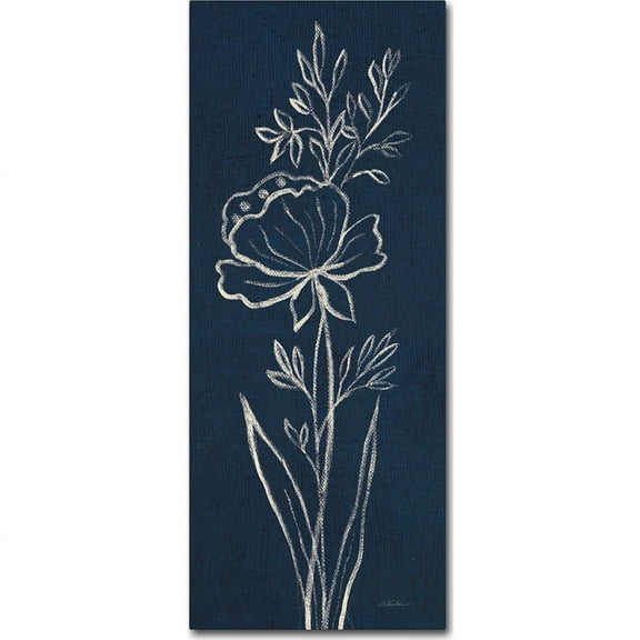 Trademark Fine Art "Indigo Floral III" Canvas Art by Silvia Vassileva