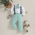thumbnail image 5 of Toddler Baby Boy Fall Winter Clothes Striped Long Sleeve Sweatshirt Pullover Tops + Joggers Pants Outfit Set 18-24 Months, 5 of 9