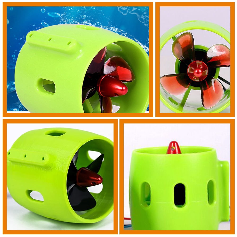 SOPOTUTU Propellers for RC Boat Underwater Propulsion Light Green PLA Shell PC Blades 1Pack
