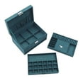 thumbnail image 5 of 3 Layers Jewelry Box Organizer Ring Earring Necklace Storage Box Flannel Green Jewelry Box Necklace Ring Earring Organizer Case Storage Box Dark Green Ring Display Case Organizer Jewelry Storage Box, 5 of 8