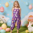 thumbnail image 2 of mgoYE Girls Overalls Girls Sleeveless Jumpsuit One-Piece Romper Outfit for Girl Toddler and Kid(Purple,1-2 Years), 2 of 6