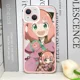thumbnail image 3 of Funda de teléfono Kawaii Anime SPY×FAMILY Anya Forger para IPhone 14 15 11 12 13 Pro Max Mini XS XR SE2 8 7 Plus Fundas suaves transparentes, 3 of 4
