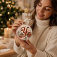 thumbnail image 3 of PLPPYFS Light Up Christmas Ornament, Christmas Holiday Letter Acrylic Ball with Warm LED, Mini Holiday Christmas Tree Hanging Decoration with Letter Scene Lighted for Window Xmas, 3 of 7
