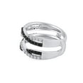 thumbnail image 2 of AFFY Black & White Cubic Zirconia Enhancer Guard Ring for Women 14K White Gold over Silver-14, 2 of 5