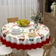 thumbnail image 6 of Gnomes Joy Christmas Decorations Tablecloth Farmhouse Xmas Winter Snowflake Table Cloth for Circular Table Cover Dinner Table Parties,60 Inch Round, 6 of 6