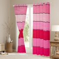thumbnail image 3 of Manfei Girly Pink Stripes Curtains Pack of 2 (42x84 Each) for Female, Modern Abstract Ombre Curtains Blackout, Chic Artwork Bedroom Curtains, Curtains and Drapes Decor, 3 of 6