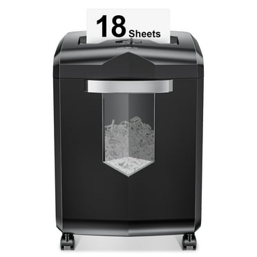 Bonsaii Paper Shredder 18-Sheet Cross Cut Shredder for Home Office with Wastebasket