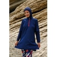 thumbnail image 3 of Woven Navy Burkini Modest Swimwear M2262 USA, 3 of 5