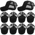 thumbnail image 1 of 10 gorras de béisbol de malla en blanco para sublimación, con impresión por transferencia térmica, para manualidades., 1 of 7