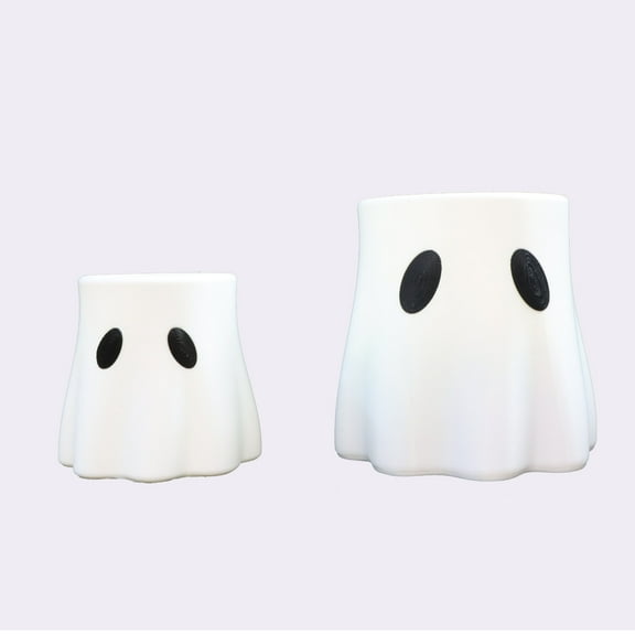 Matoen Halloween Decor,Ghost Bucket Decor Ghost Planter,2024 New Cutest Ghost Bucket Ghost Vase Fern Display Stand Decor for Indoor Outdoor Home Decor