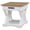 White-Natural, variant on Pemberley Row Wood Denim Blue End Table Rectangular Functional Drawer 24"W x 28"D x 24.5"H Assembly Required