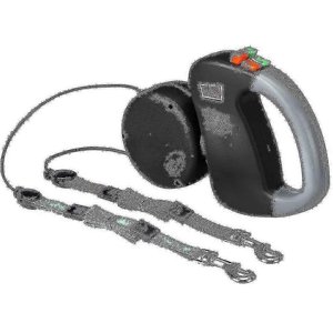Double Leash Dog Leash, Retractable Dog Leash Double Leash For Two Dogs Dog Leash 2 Dogs Double Leash,black