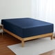 thumbnail image 4 of Sábana Ajustable Zaizaihome de Viscosa de Bambú Queen 400 Hilos Azul Marino, 4 of 8