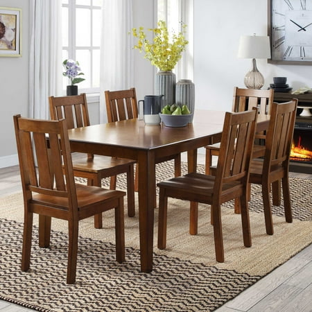 Better Homes & Gardens Bankston Expandable Dining Table with Leaf, Mocha Finish - Walmart.com 