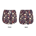 thumbnail image 3 of Susaid Skull record rock Print Women's High Waisted Running Shorts Quick Dry Athletic Gym Track Workout Shorts Zip Pocket-Large, 3 of 7