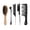 Toothed comb-Black, variant on 5 Pcs Boar Bristle Slick Back Hair Brush Styling Set, Edge Brush, Teasing Brush & Tail Comb, Hair Tools for Ponytail, Buns, Edges & Flyaways for Women Men Kids
