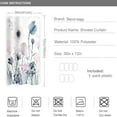 thumbnail image 3 of Stall Shower Curtain 36Wx72HInch Narrow Partition Fabric Water Resistant Shower Curtain, Blue Pink Watercolor Floral Modern Art Shower Curtain Set Machine Washable for Home Bathtubs Decor, 3 of 4