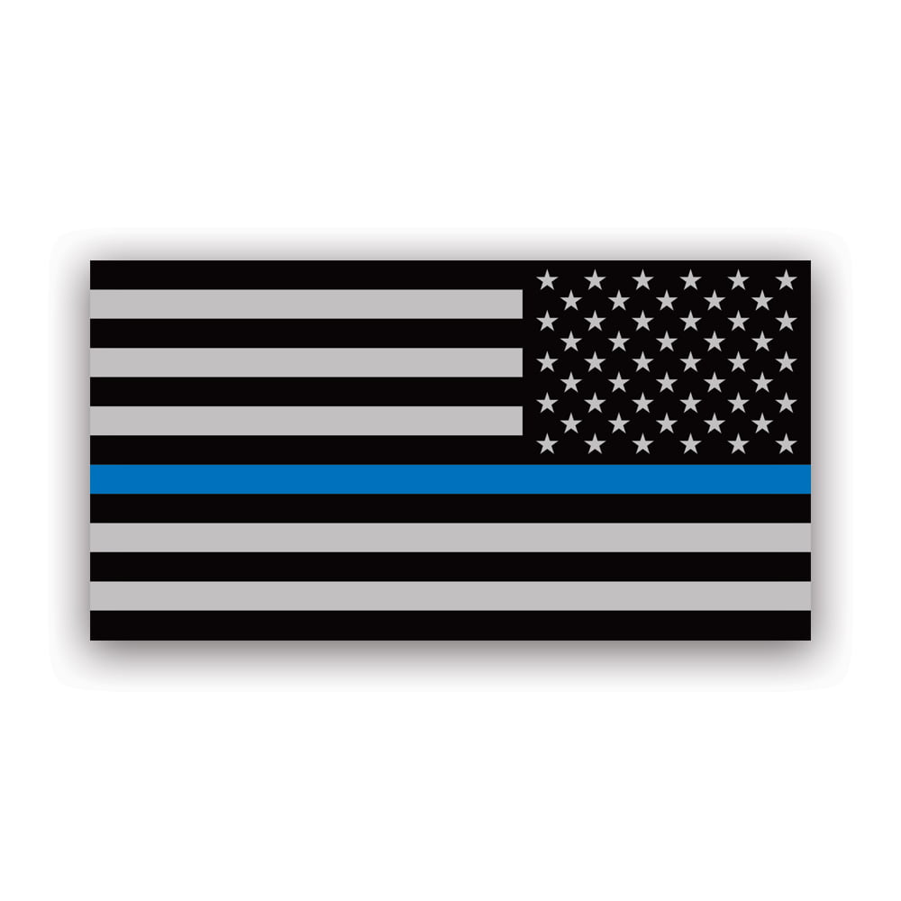 Thin Blue Line American Flag Magnetic Decal for Truck Car SUV, Back The  Blue Magnet Sticker, Support Police Officers and Front Line, 5 3/4 Inch
