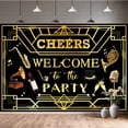 thumbnail image 2 of Art Deco Backdrop for Photography, Welcome to The Party Background, 1920s Roaring Twenties Photo Booth Props for Wedding, Birthday, Speakeasy Party Decor,7x5FT, 2 of 3