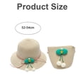 thumbnail image 2 of Conjunto de sombrero y bolso de paja para niñas Sombreros para fiestas de té para niñas Monederos Gorras de vestir Bolsos Regalo para cumpleaños Verano Playa Viajes, 2 of 5