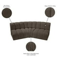 thumbnail image 2 of Meridian Furniture Arc Brown Boucle Fabric Modular Sectional, 2 of 8