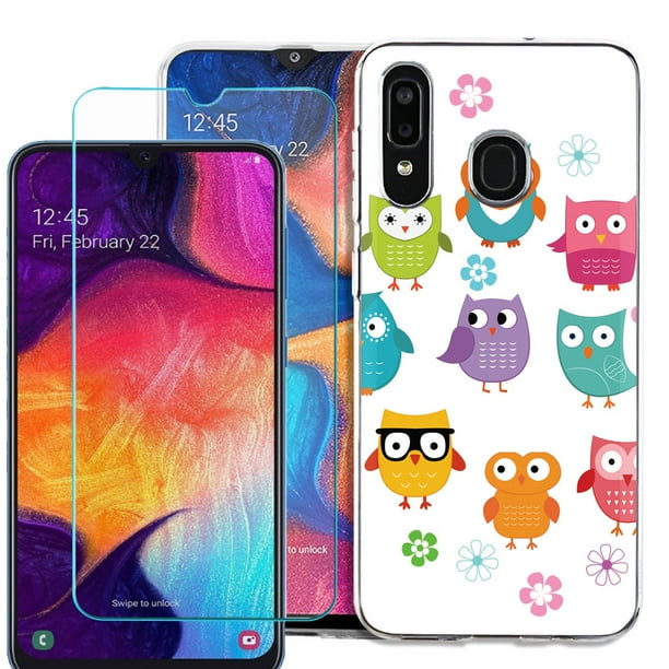 For Samsung Galaxy A20 Phone Case , SlimFit TPU Case with Tempered