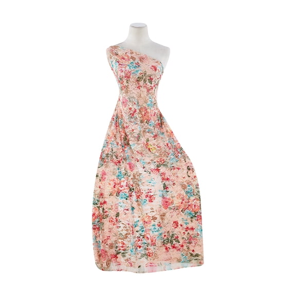 Zelouf Floral Lace Print  , Sewing, DIY, Crafts Fabric by the Yard, 334 Blush/red, 3 Yard