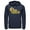 Navy Blue, variant on Men's Justice League Winged Wonders Logo Pull Over Hoodie Athletic Heather Medium