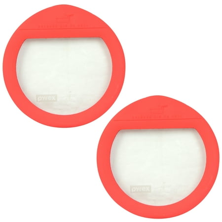 - Pyrex Ultimate OV-7201 4-Cup Red Round Glass Storage Lid (2-Pack)