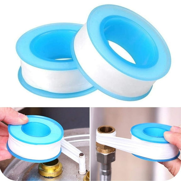 Teflon Tape,Plumbers Tape,Plumbing Tape,PTFE Tape,Thread Tape,Plumber Tape for Shower Head,Pipe Sealing,Thread Seal,White (1\/2 in 2 Rolls)