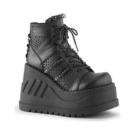 Stomp Womens Platform - Women's Stomp 12 Platform Lace-Up Wedge Bootie