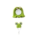 thumbnail image 2 of Accesorios de adornos de animales tejidos de 7 pulgadas, set decorativo de poliéster hecho a mano para escritorio, repisa y embellishments de regalo en amarillo, verde y azul., 2 of 6