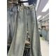 thumbnail image 1 of Pantalones bombachos informales combinables con todo para primavera y verano, pantalones vaqueros ajustados elásticos de cintura alta, novedad de 2024, 1 of 4