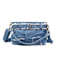 thumbnail image 4 of Bolso de mezclilla personalizado para mujer, estilo Y2K, bolso de hombro minimalista para niñas, ropa de calle, bolso de mano de lujo de gran capacidad para mujer, 4 of 5