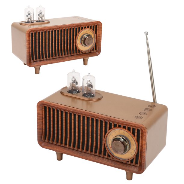 Altavoz retro, Altavoz retro, Tarjeta de Memoria Estéreo U Disco Aux Aux Altavoz de Radio Vintage Con Luz Led PC Portátil