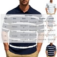 thumbnail image 2 of Maean Mens Striped Short Sleeve Top Sweaters Collared Fashion Dressy Knit Shirts for Work Business Blouses, 2 of 6