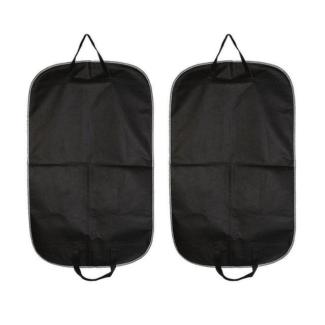 2 uds. Funda protectora para traje, portátil, de viaje, de negocios, plegable, para colgar ropa, funda protectora para el hogar, dormitorio, armario (negro/mediano) kaili Sencillez