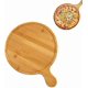 thumbnail image 1 of Bamboo Pizza Board, Pizza Tray, Round Pizza Dish, Pizza Tray with Handle, Used for Baking Pizza, Bread, Cutting Fruit, Vegetable, Cheese, 1 of 5