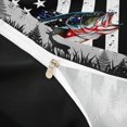 thumbnail image 4 of Castle Fairy Patriotic Bass Print Duvet Cover King,Flag Fish Pine Deer Black Wall Graphic King Bedding,Red Black,Black Reversible,3 Pieces,No Comforter,1 Duvet Cover and 2 Pillowcases, 4 of 6